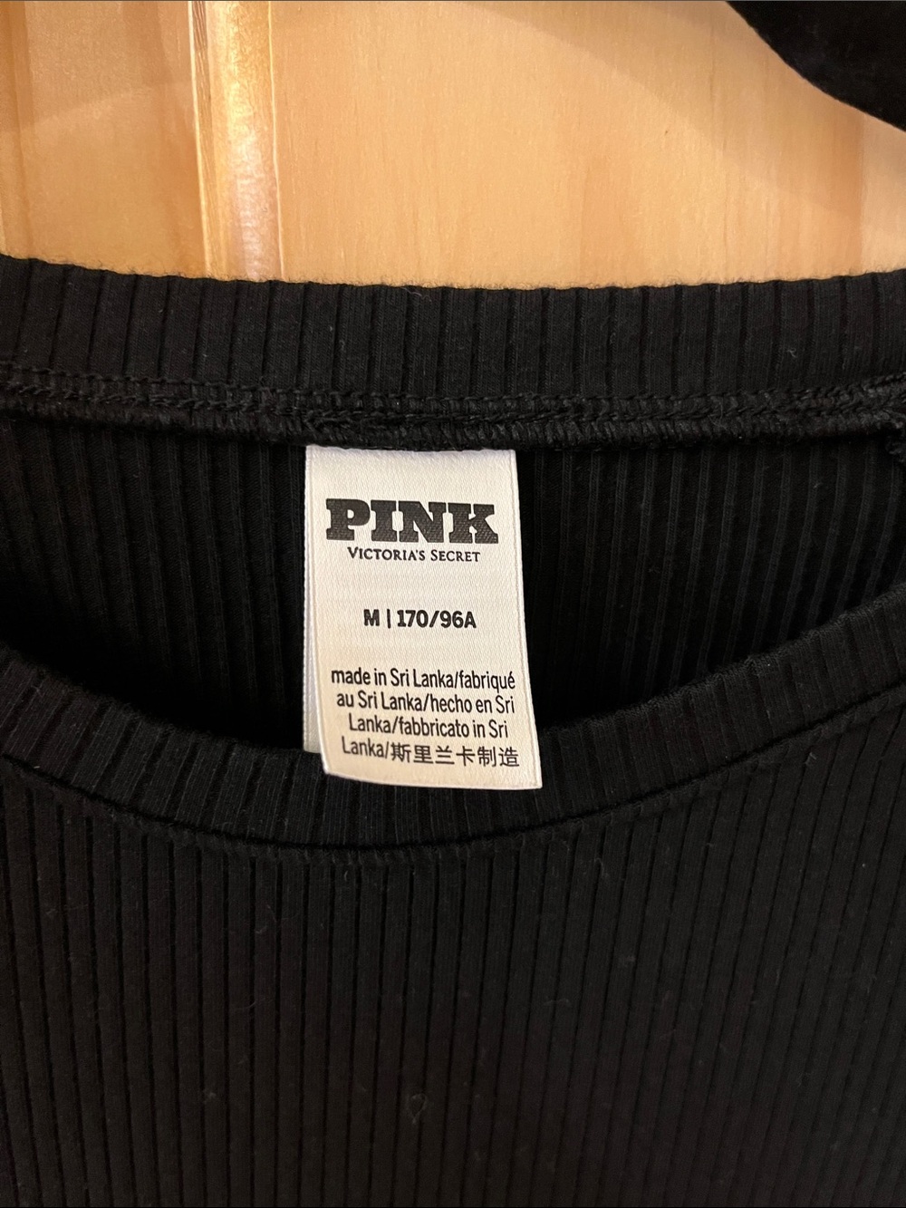 PINK Victoria's Secret Black Ribbed Maxi Dress
